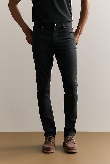 Organically Grown Cotton Modern Slim Black Wash Jean