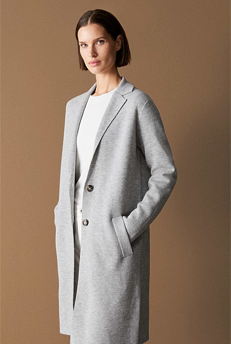 Grey car coat womens hotsell