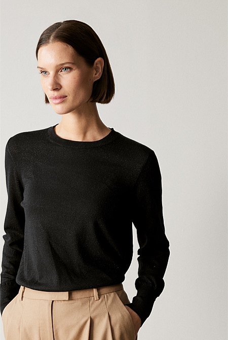 Merino Blend Shimmer Knit