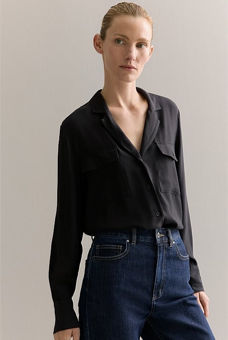 Camp Collar Relaxed Fit Shirt