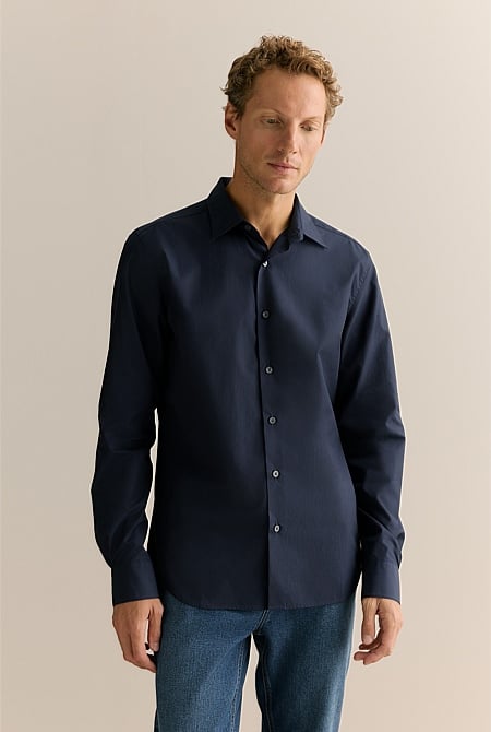 Tailored Fit Poplin Smart Shirt