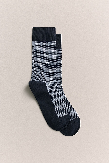 Contrast Stitch Crew Sock