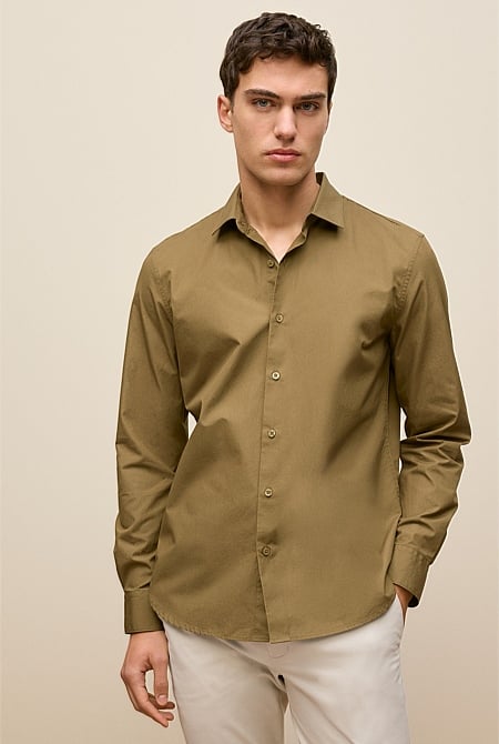 Tailored Fit Cotton Poplin Shirt
