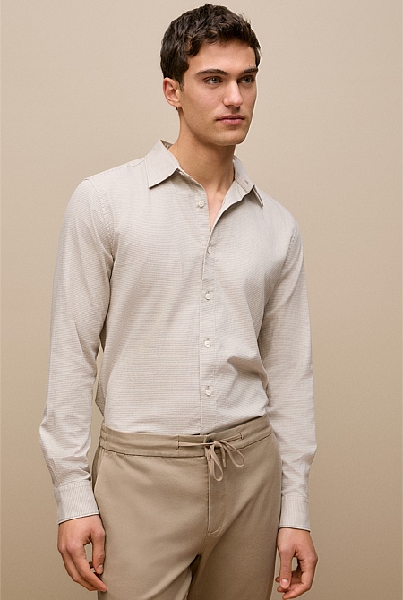 Tailored Fit Puppytooth Check Shirt