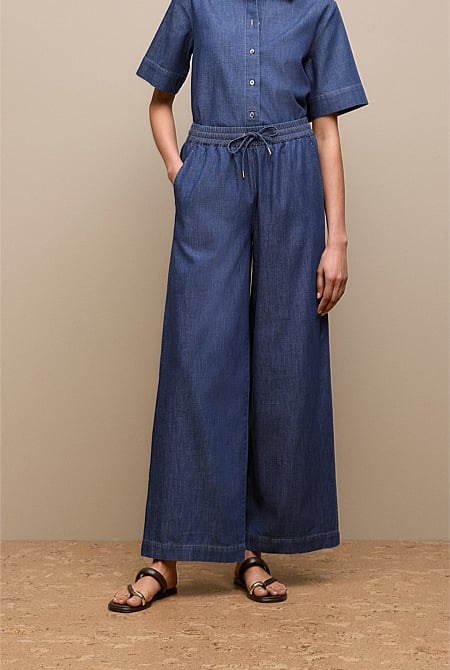 Soft Denim Pull On Pant