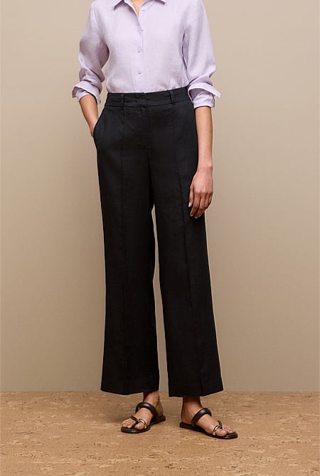 Linen Pintucked Pant
