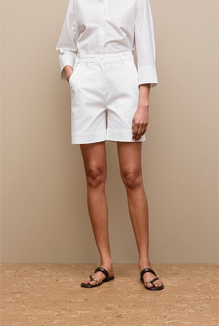 Stretch Cotton Tailored Short