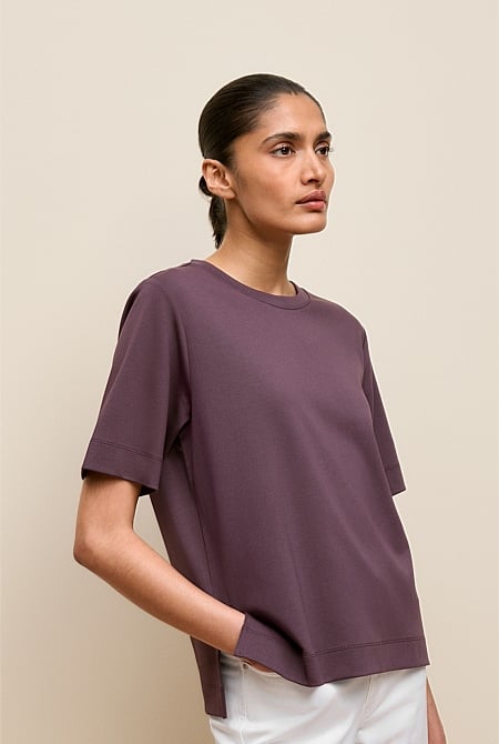 Modal Cotton Boxy Crew T-shirt