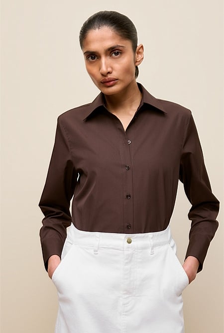 Cotton Poplin Long Sleeve Shirt