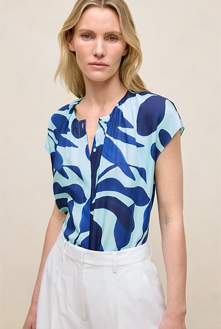 Marea Cap Sleeve Blouse