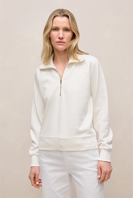 Terry Relaxed Zip Sweat