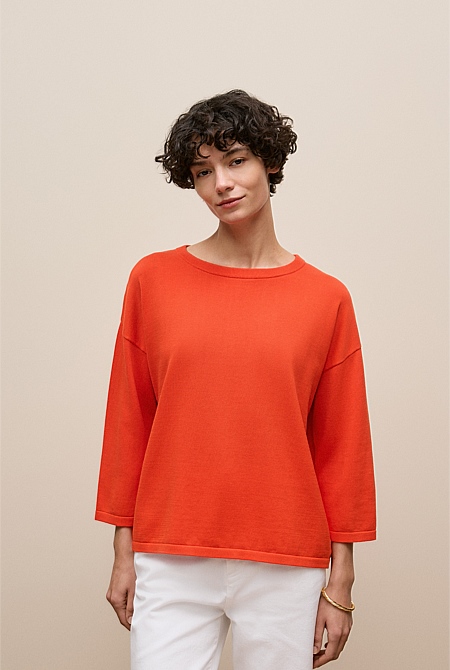 Cotton Silk Crew Knit
