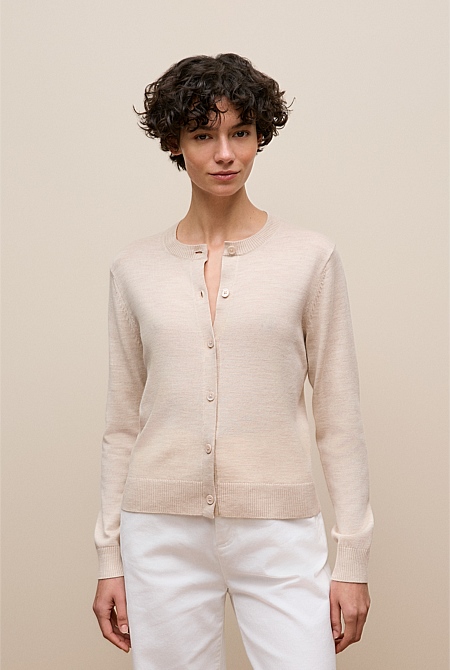 Merino Classic Crew Cardigan
