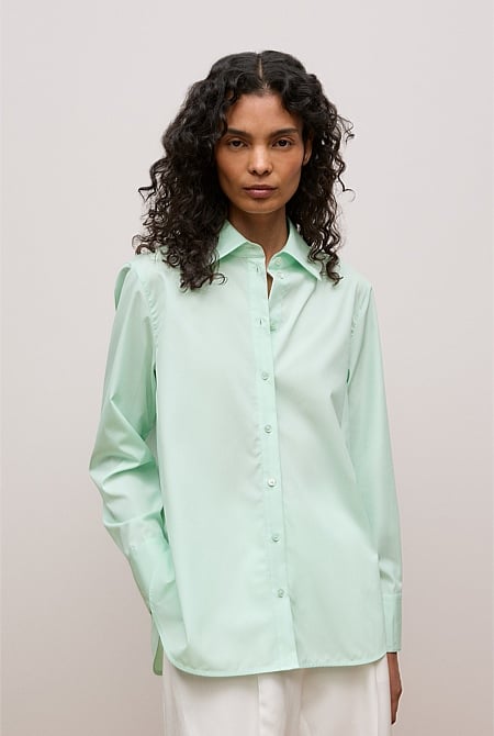 Cotton Poplin Long Sleeve Shirt