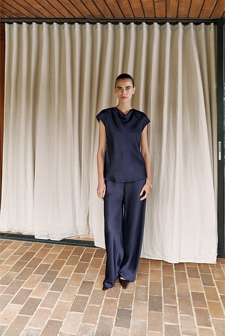 Satin Bias Cut Pant