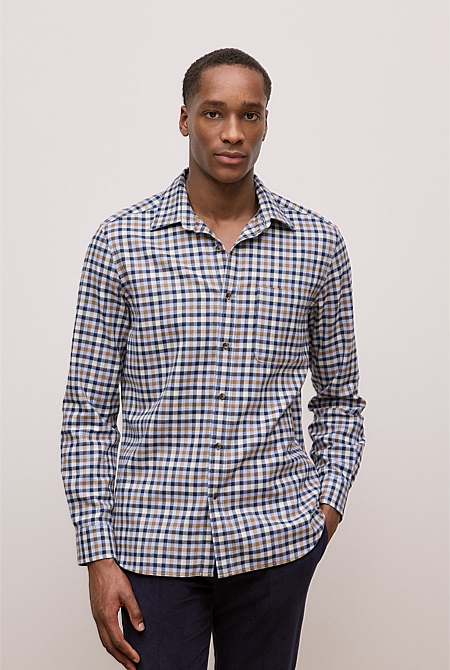 Brushed Cotton Multi Check Shirt