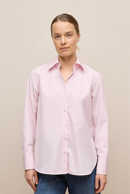 Cotton Poplin Long Sleeve Shirt