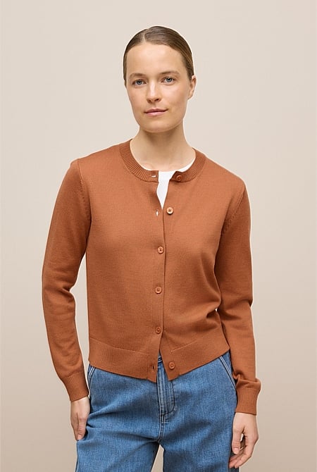 Merino Classic Crew Cardigan