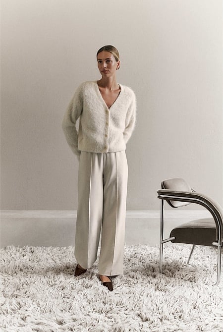 Pintucked Pull On Pant