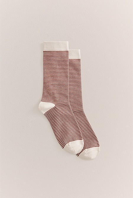 Multi Stripe Crew Sock