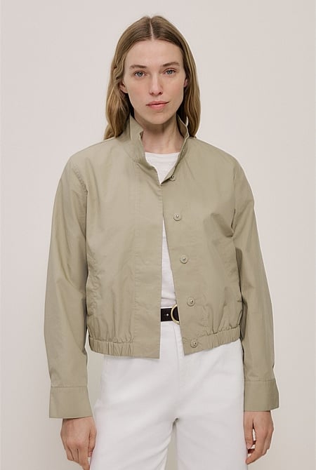 Funnel Neck Bomber Jacket