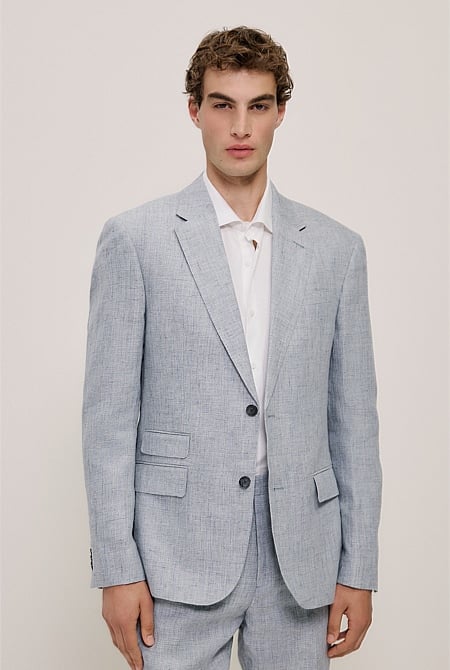 Textured Linen Blazer