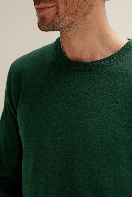 Racing Green Classic Merino Crew MEN Merino Wool Knitwear Trenery