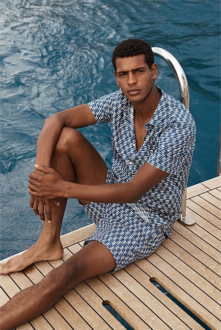 Etched Print Swim Short