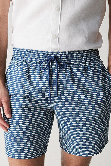 Etched Print Swim Short