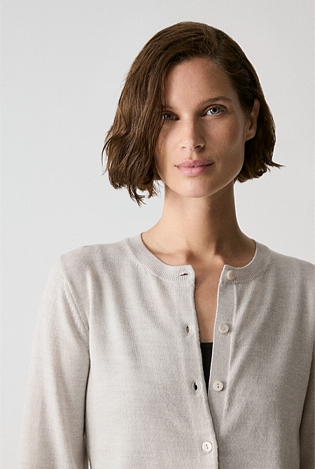 Merino Classic Crew Cardigan