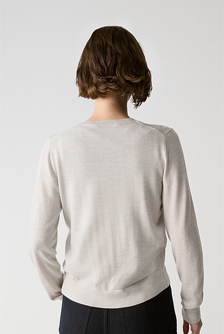 Merino Classic Crew Cardigan