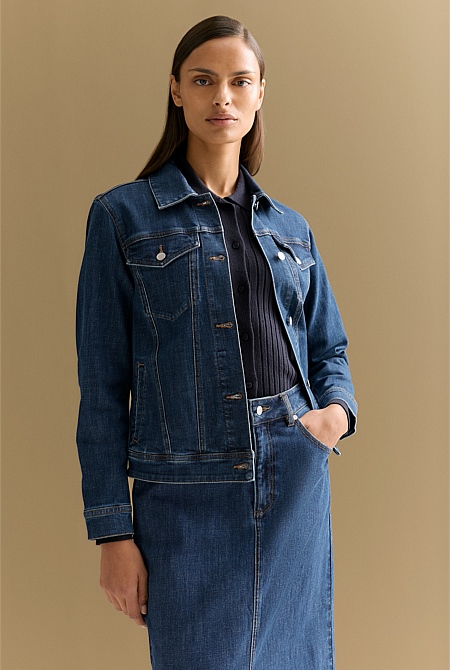 Cotton Blend Classic Denim Jacket