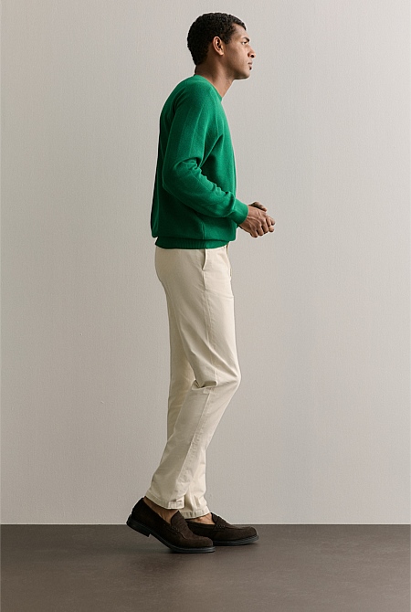 Cotton Textured Knit Crew