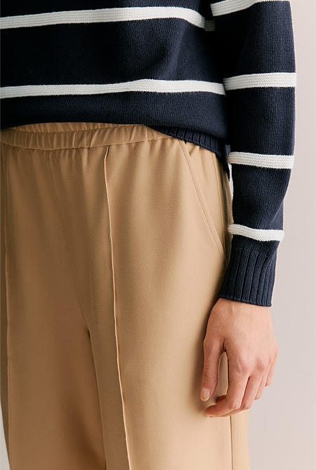 Pintucked Pull On Pant