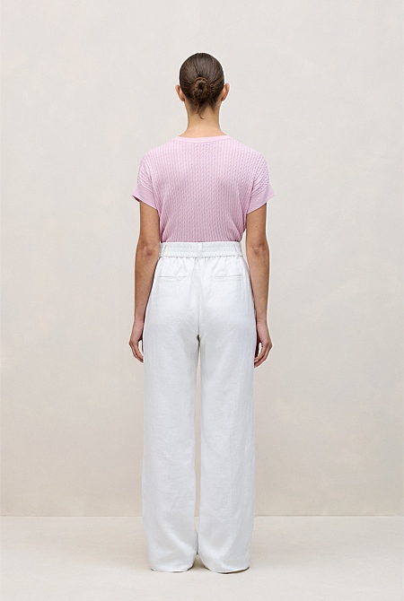 Linen Pintucked Pant