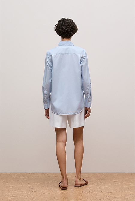 Cotton Poplin Long Sleeve Shirt