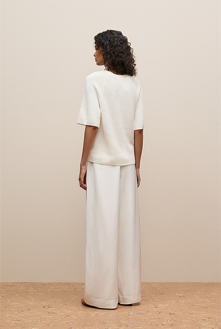 Textured 3/4 Sleeve Knit