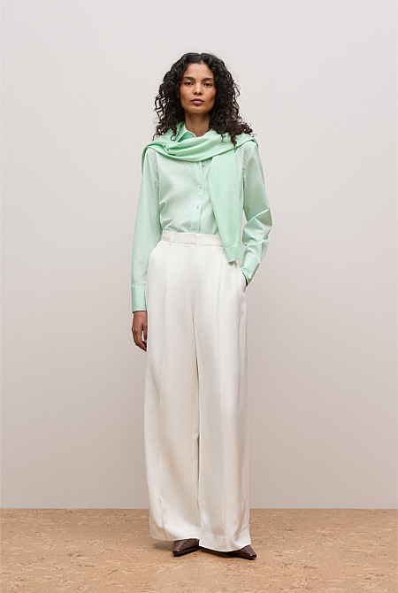Cotton Poplin Long Sleeve Shirt