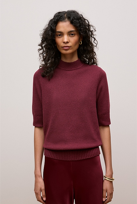 Boucle Mock Neck