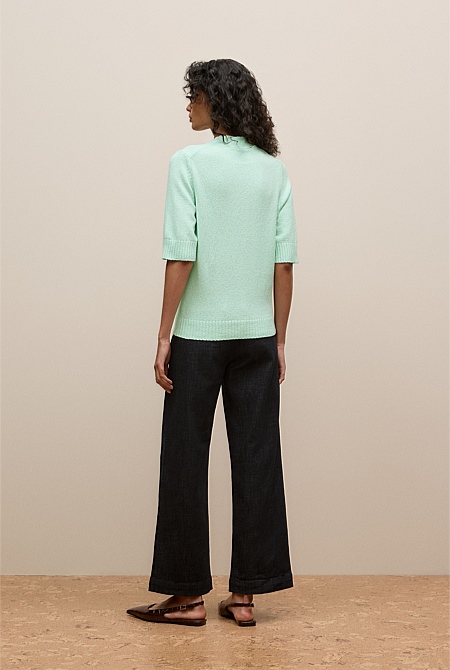 Boucle Mock Neck
