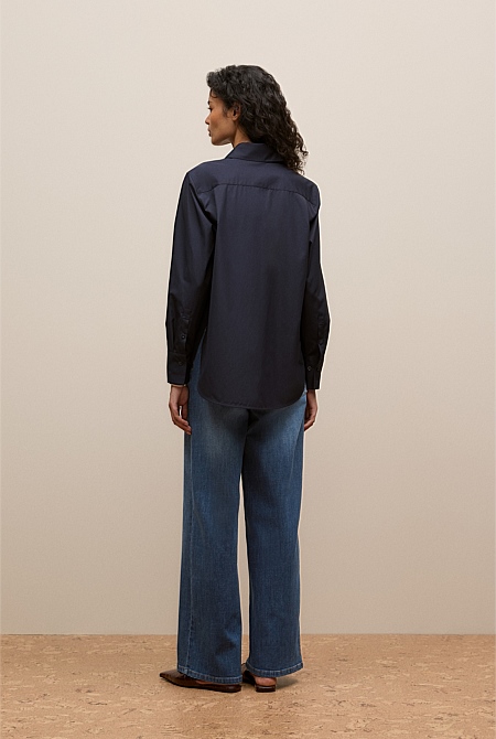 Cotton Poplin Long Sleeve Shirt