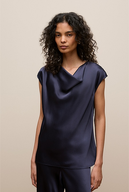 Satin Cowl Neck Blouse Satin Cowl Neck Blouse