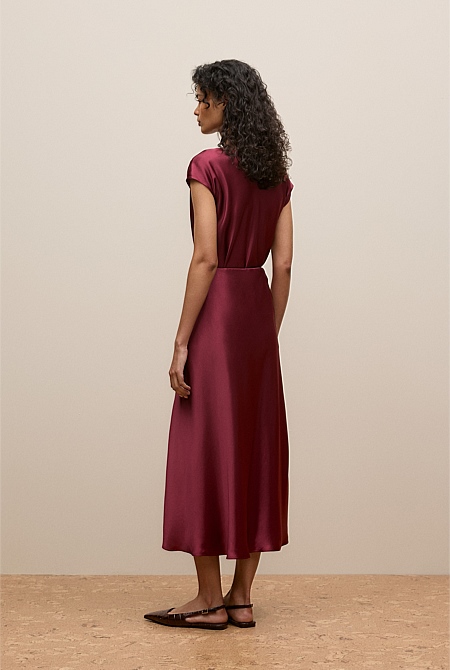 Satin Bias Cut Skirt