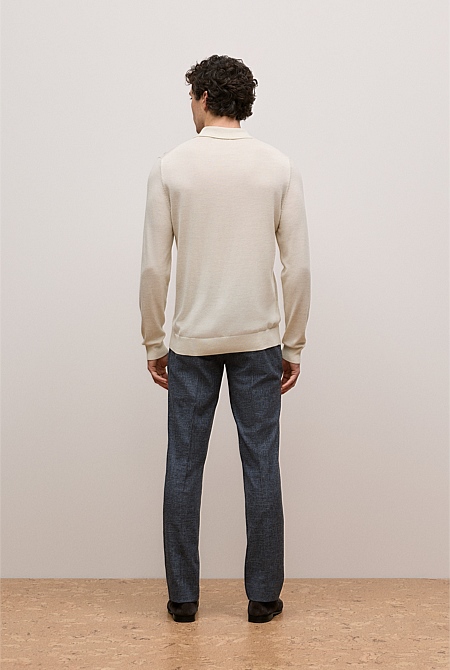 Merino Long Sleeve Polo