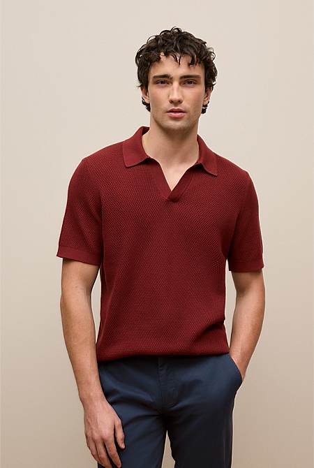 Cotton Texture Stitch Polo