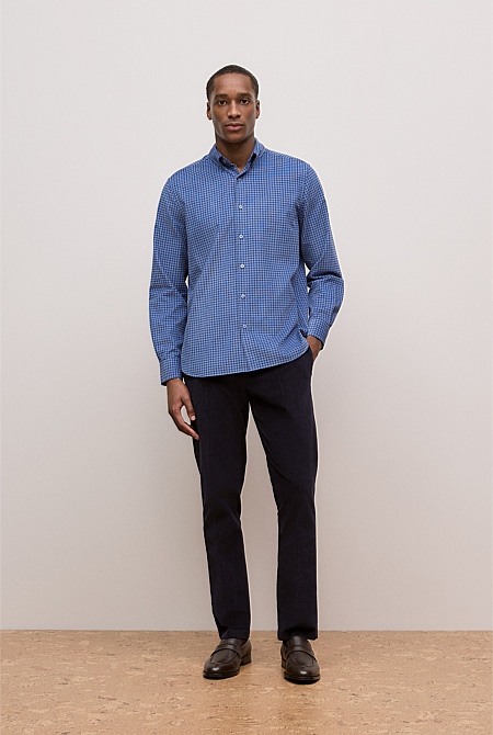 Regular Fit Cord Check Shirt