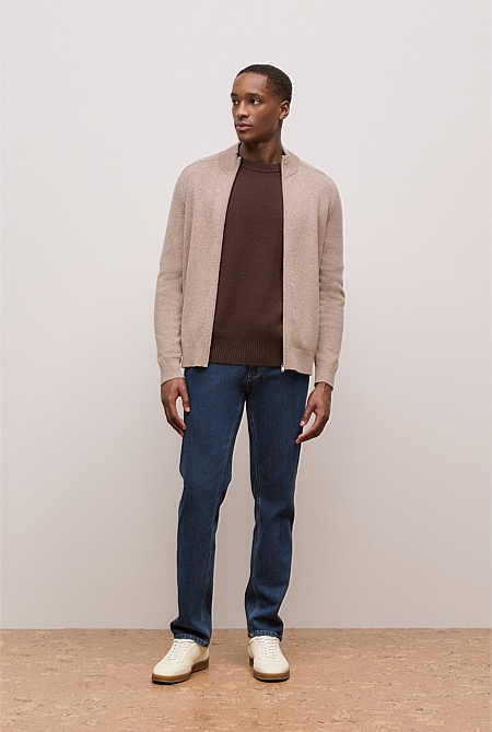 Cashmere Zip Through Knit