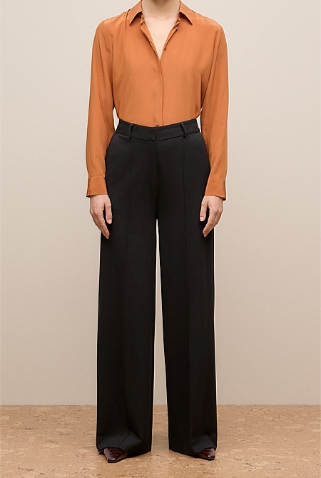 Ponte Tailored Wide Leg Pant