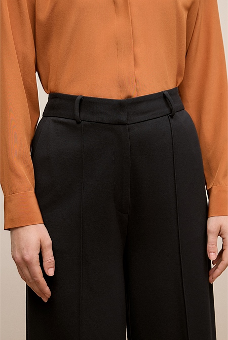 Ponte Tailored Wide Leg Pant