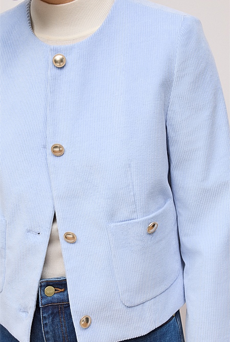 Italian Cord Button Front Jacket
